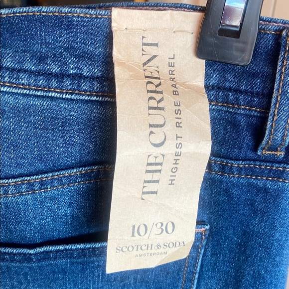 Scotch & Soda NWT THE CURRENT High Rise Barrel Leg Button Fly Denim Jeans 10/30 - Picture 13 of 16